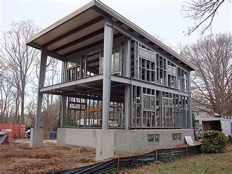 building a house with metal beams and concrete|steel framing houses.